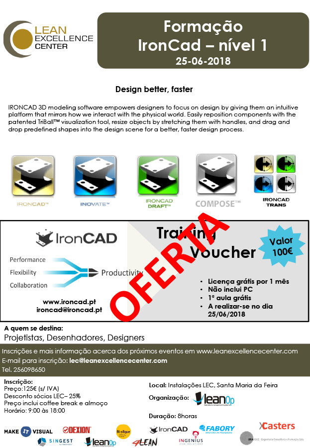 Formação IronCad – nível 1, 25 de Junho 2018
