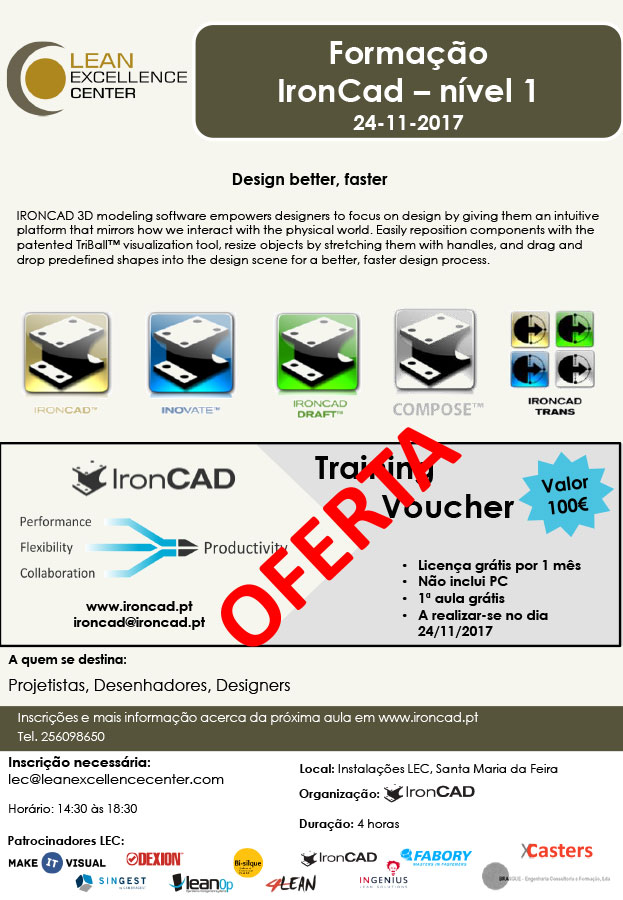 Formação IronCad – nível 1,  24 de Novembro de 2017