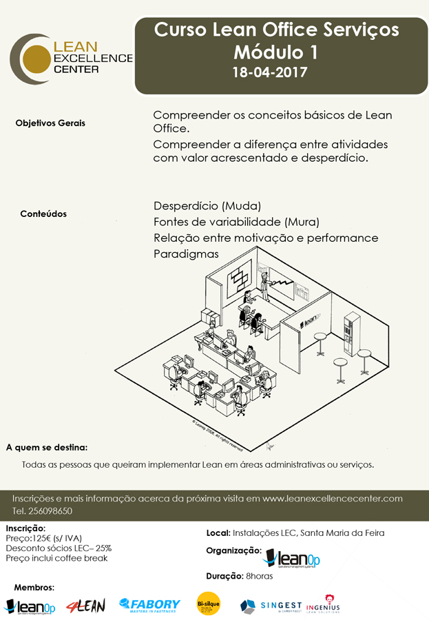 Formação Lean Office Mod. I – 18 Abr 2017 - Lean Excellence Center _en
